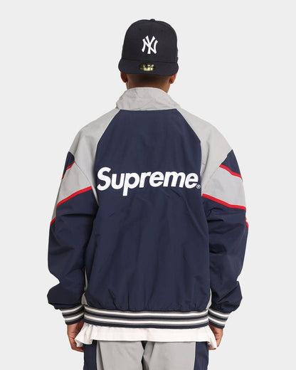 SUPREME x NEW YORK YANKEES 聯名拼色立領棒球外套