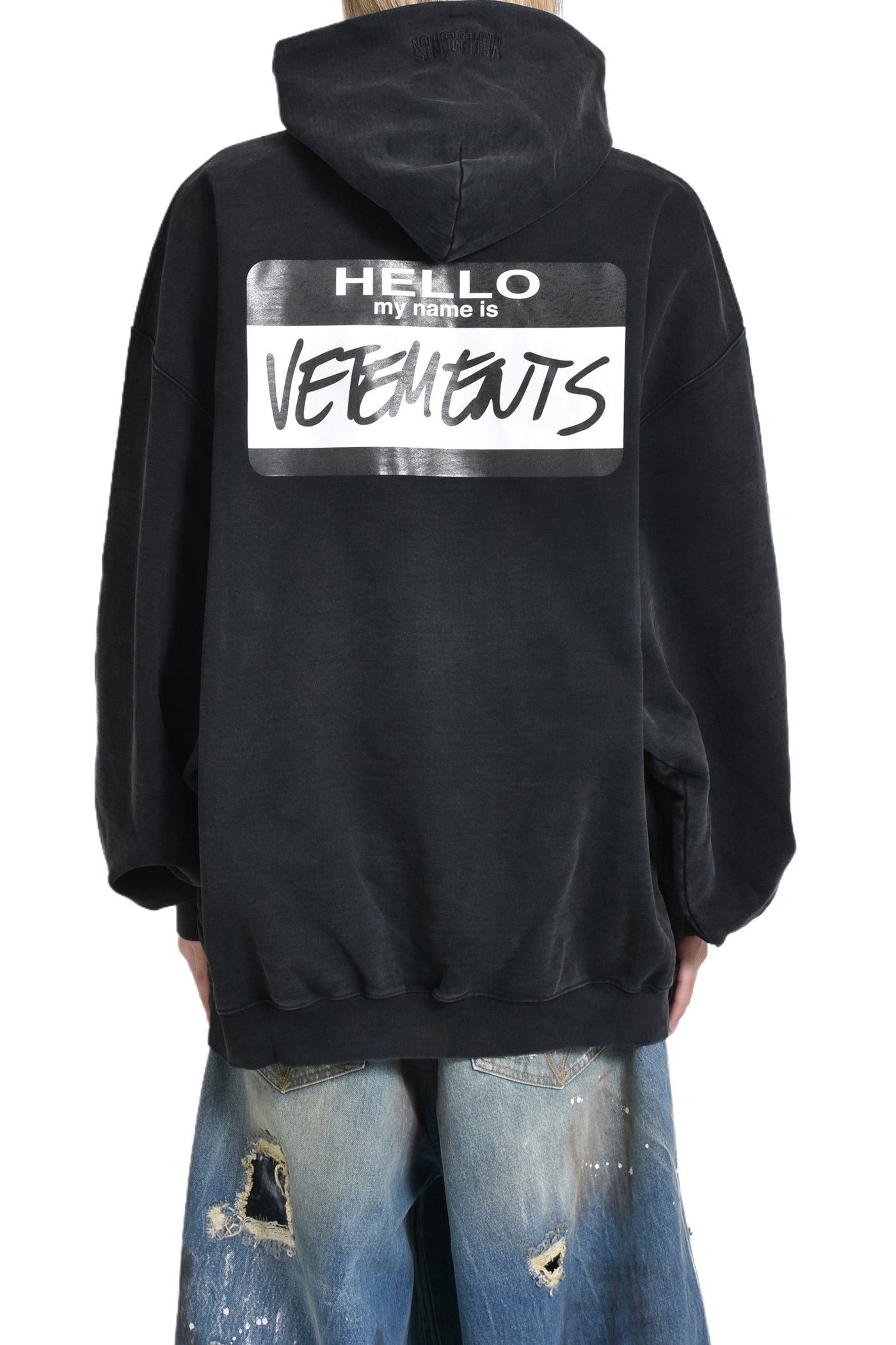 VETEMENTS Hello My Name Is 標語重磅連帽衫