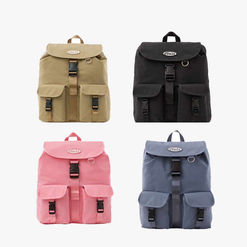 EMIS Double Pocket Backpack 雙口袋尼龍後背包