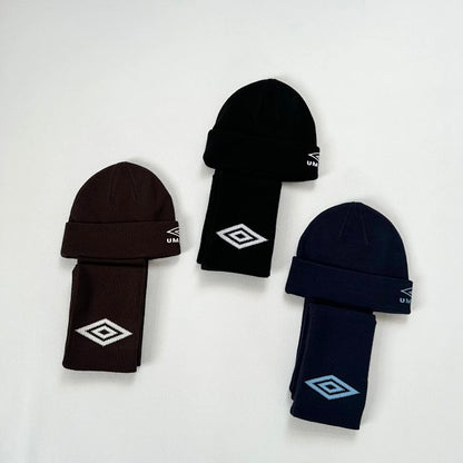 UMBRO SP Scarf Beanie - 別注款二合一針織圍巾冷帽