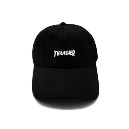 THRASHER 火焰經典刺繡彎簷棒球帽