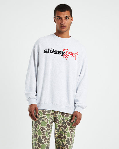 STUSSY SPORT SCRIPT CREW 運動刷毛衛衣