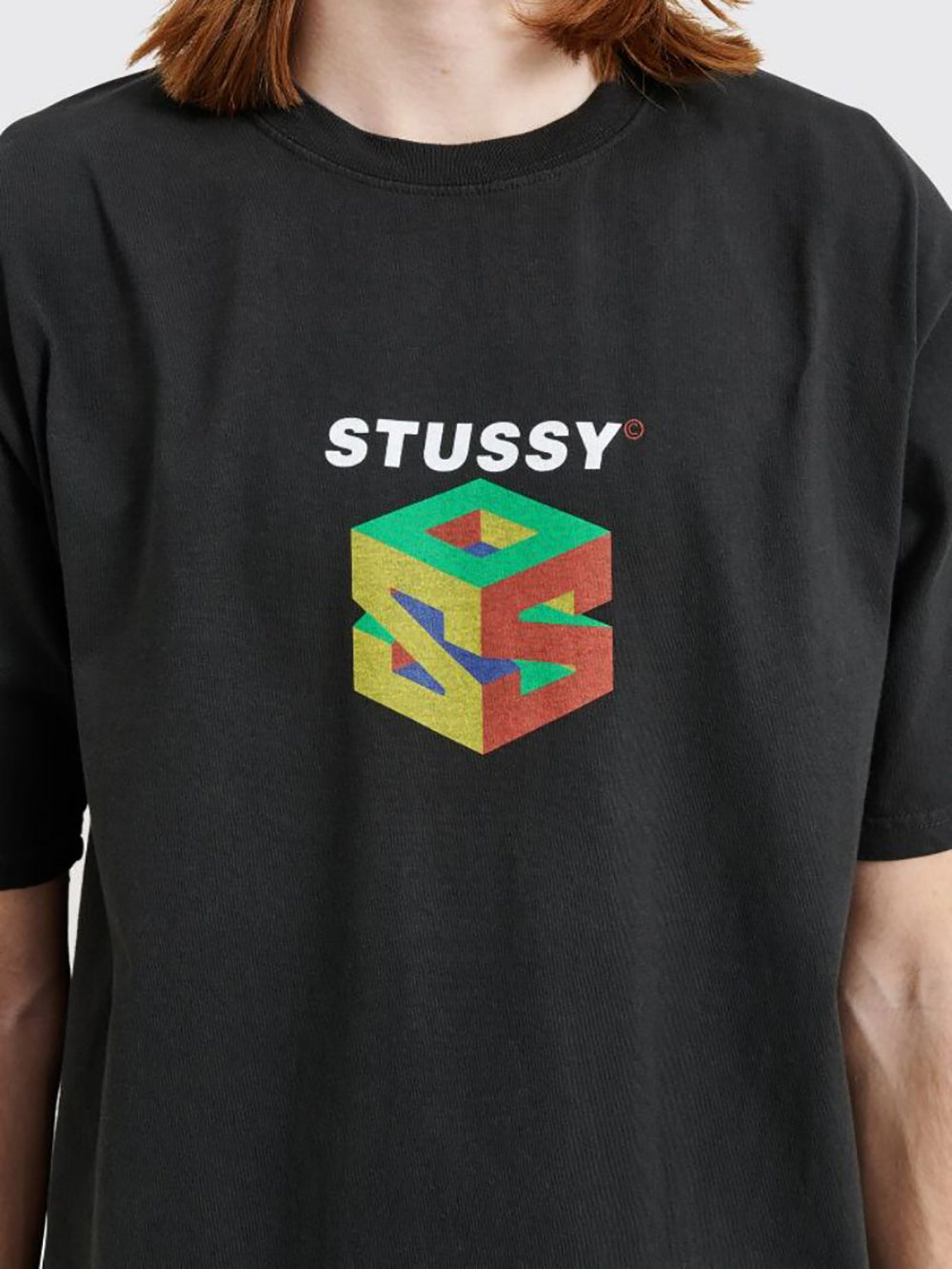 STUSSY  彩色方塊短袖T恤