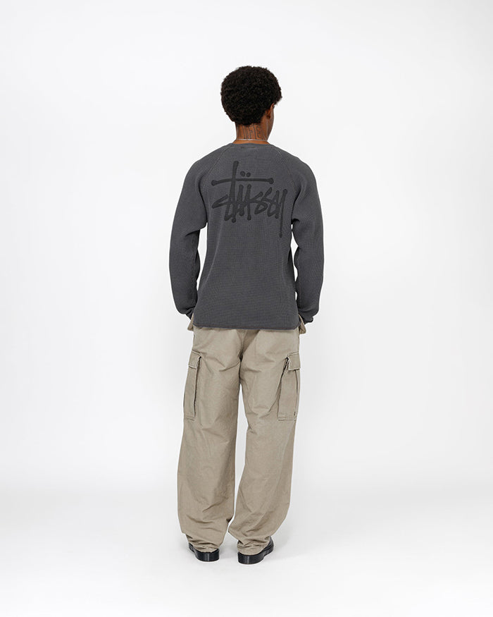 Stussy Raglan Thermal L/S Crew 長袖華夫格長袖T恤