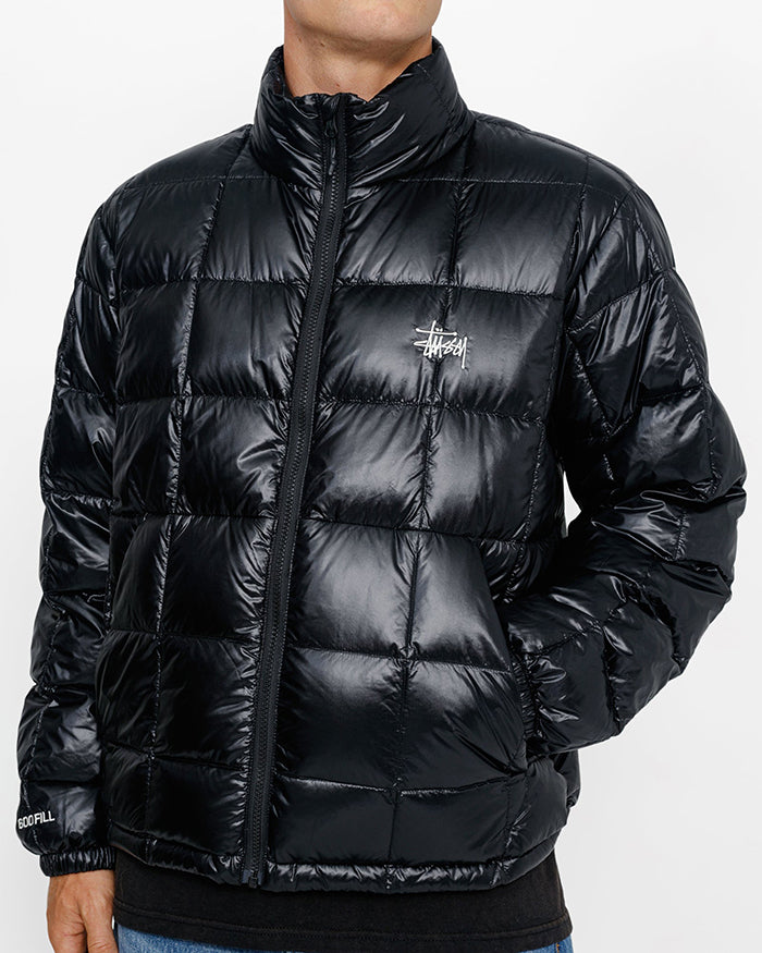 Stüssy Midweight Hooded Puffer 格紋衍縫連帽羽絨外套