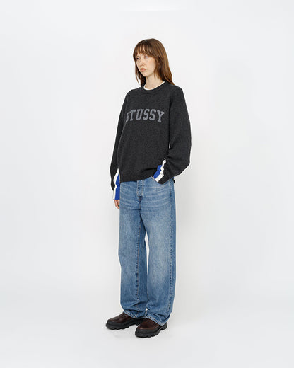 STUSSY CONTRAST STRIPE CREW 拼色圓領針織毛衣