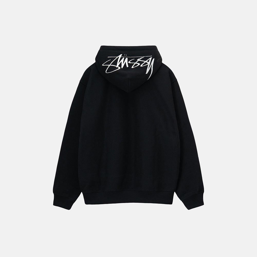 STUSSY 刺繡簽名款 刷毛連帽長袖上衣