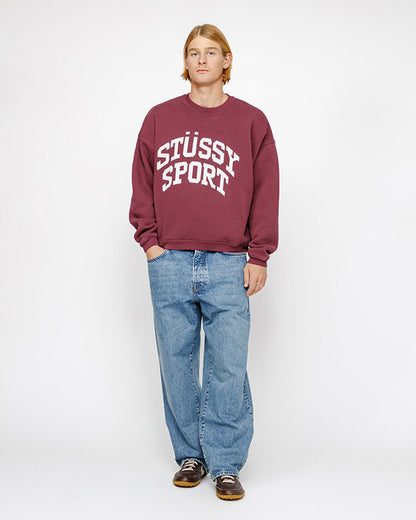 STUSSY Big Crackle Sport Crew 裂紋印花刷毛衛衣