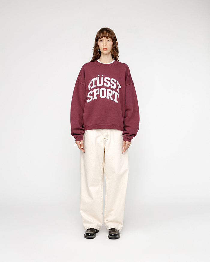 STUSSY Big Crackle Sport Crew 裂紋印花刷毛衛衣