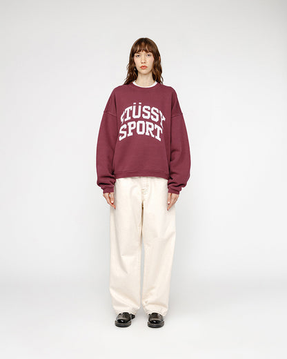 STUSSY Big Crackle Sport Crew 裂紋印花刷毛衛衣