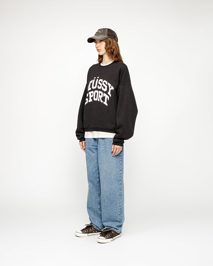 STUSSY Big Crackle Sport Crew 裂紋印花刷毛衛衣