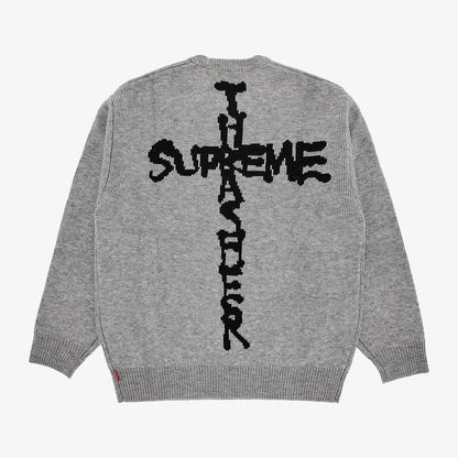 Supreme x THRASHER SWEATER 線嵌LOGO針織毛衣