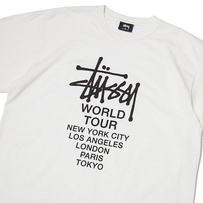 STUSSY TOUR PIG DYED TEE CORAL 單面巡迴短袖T恤