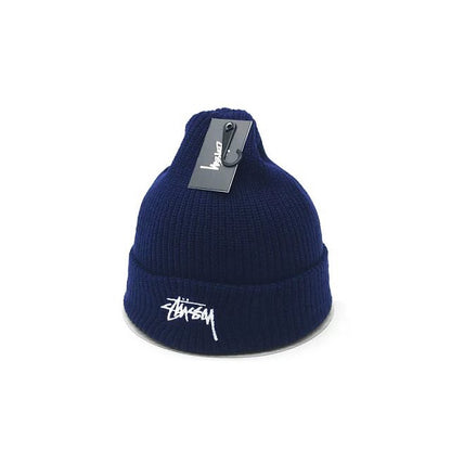 STUSSY 粗針反折毛帽