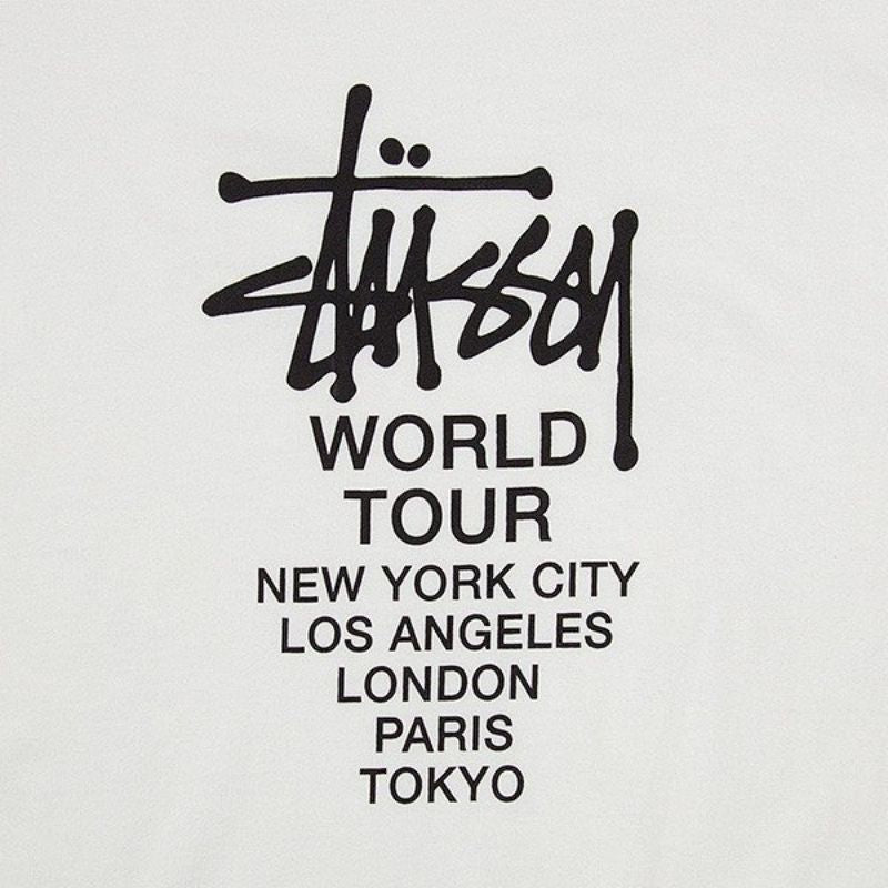 STUSSY TOUR PIG DYED TEE CORAL 單面巡迴短袖T恤