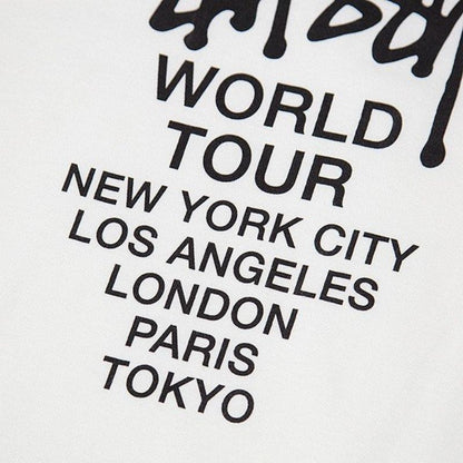 STUSSY TOUR PIG DYED TEE CORAL 單面巡迴短袖T恤