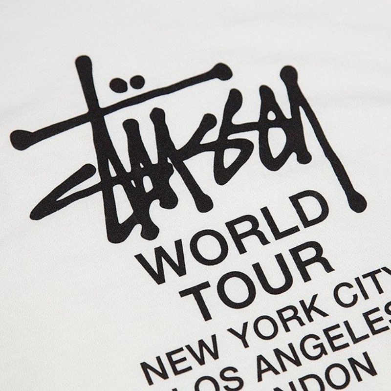 STUSSY TOUR PIG DYED TEE CORAL 單面巡迴短袖T恤