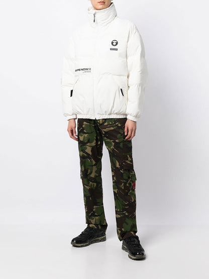 - 全新特價 - AAPE BY A BATHING APE® NOW Jacket 立領鋪棉夾克(白色M)