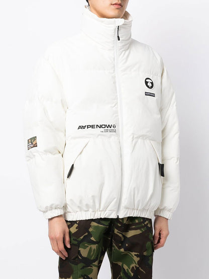 - 全新特價 - AAPE BY A BATHING APE® NOW Jacket 立領鋪棉夾克(白色M)