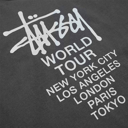 STUSSY TOUR PIG DYED TEE CORAL 單面巡迴短袖T恤