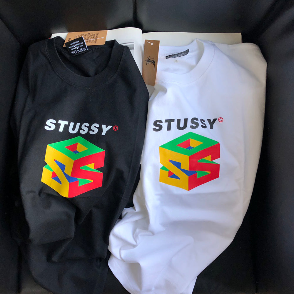 STUSSY  彩色方塊短袖T恤