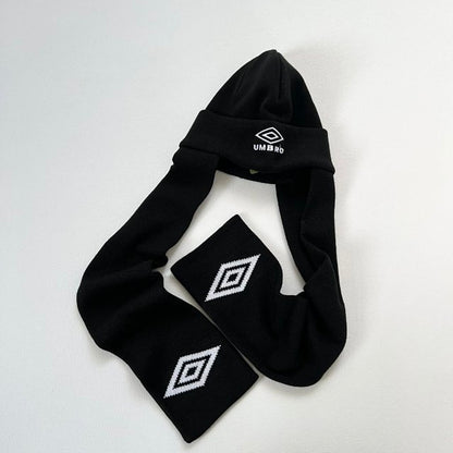 UMBRO SP Scarf Beanie - 別注款二合一針織圍巾冷帽