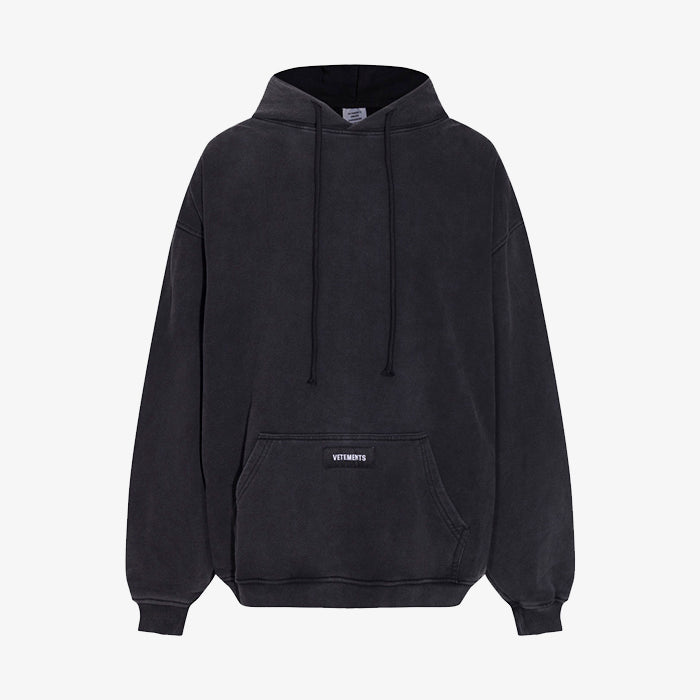 VETEMENTS Logo-Print Cotton Hoodie - 重磅連帽衫