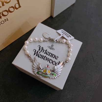 Vivienne Westwood Angel Wings Bracelet Pearl 天使之翼珍珠手鍊