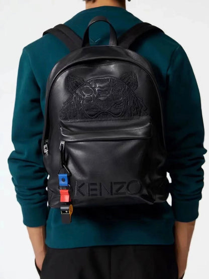 KENZO Embroidered Leather Tiger 刺繡老虎皮革後背包