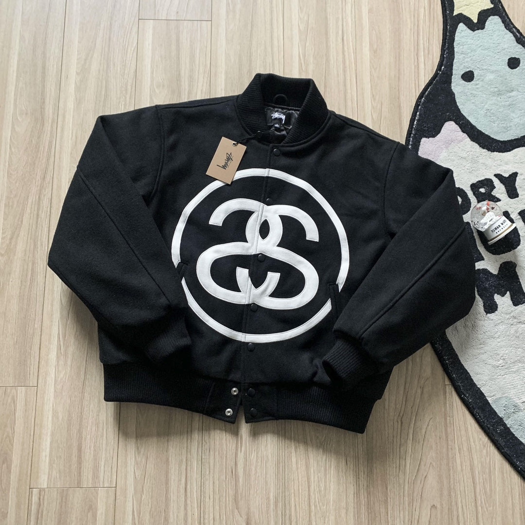 STUSSY SS-LINK VARSITY 重磅刺繡鋪棉棒球外套