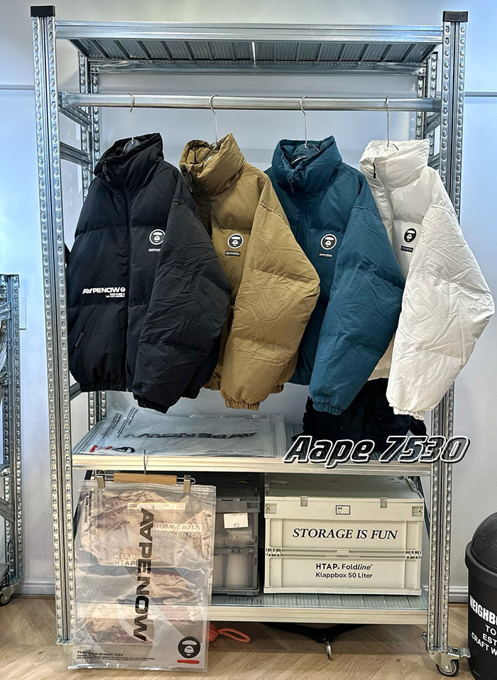 - 全新特價 - AAPE BY A BATHING APE® NOW Jacket 立領鋪棉夾克(白色M)