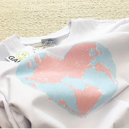 GANNI HEART LOGO LONG SLEEVED T-SHIRT 地球印花長袖T恤