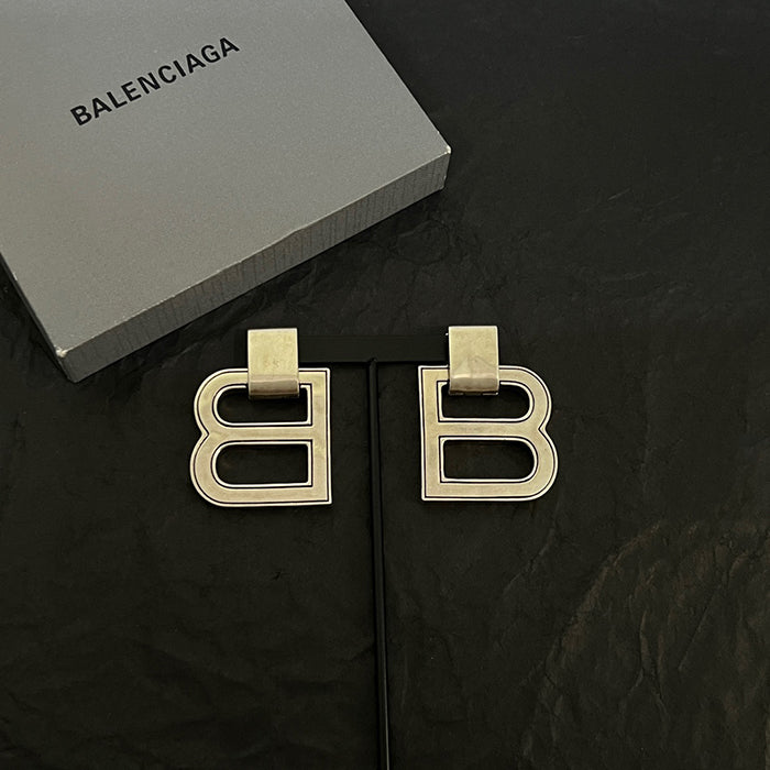 BALENCIAGA 巴黎世家B字母鏤空耳環