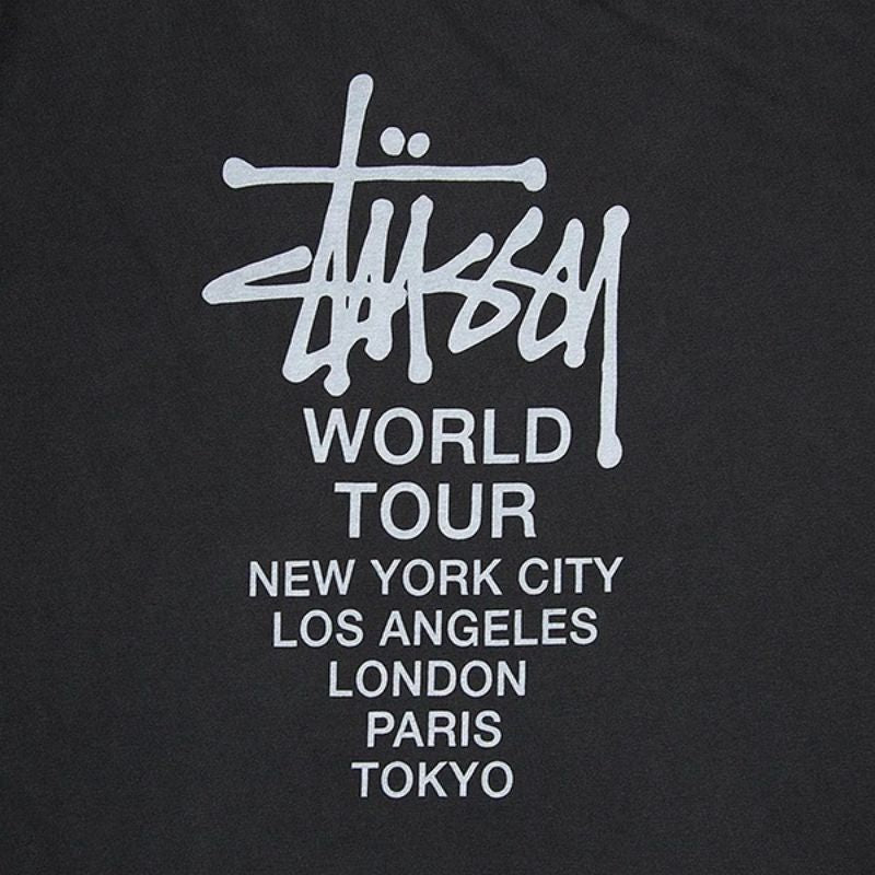 STUSSY TOUR PIG DYED TEE CORAL 單面巡迴短袖T恤