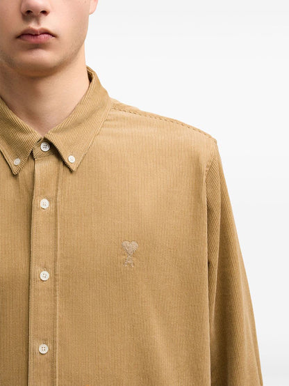 AMI PARIS Corduroy Shirt 純色燈芯絨襯衫