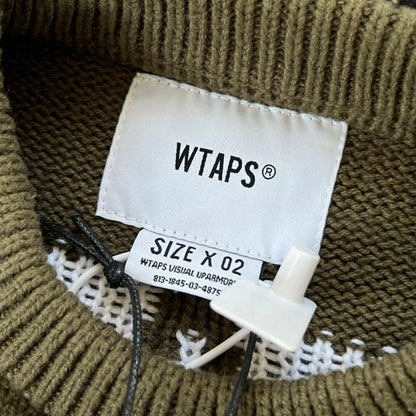 WTAPS CREW NECK 01 SWEATER T-ROCK - 背部印花軍事風針織毛衣