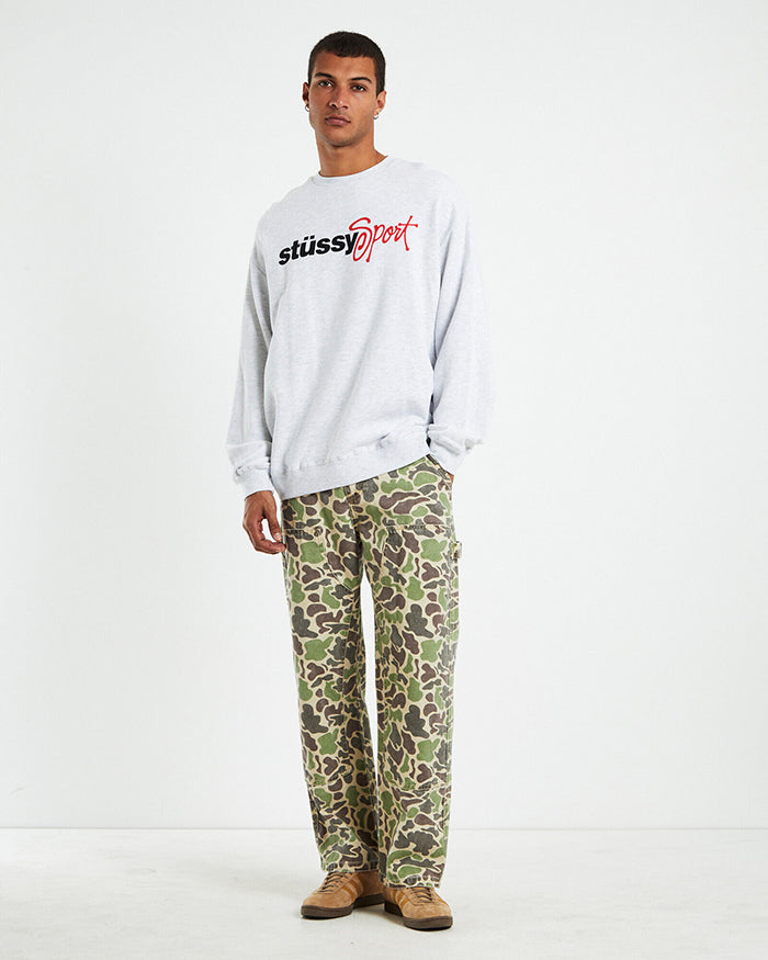 STUSSY SPORT SCRIPT CREW 運動刷毛衛衣