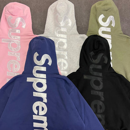 SUPREME 直排LOGO刷毛連帽上衣