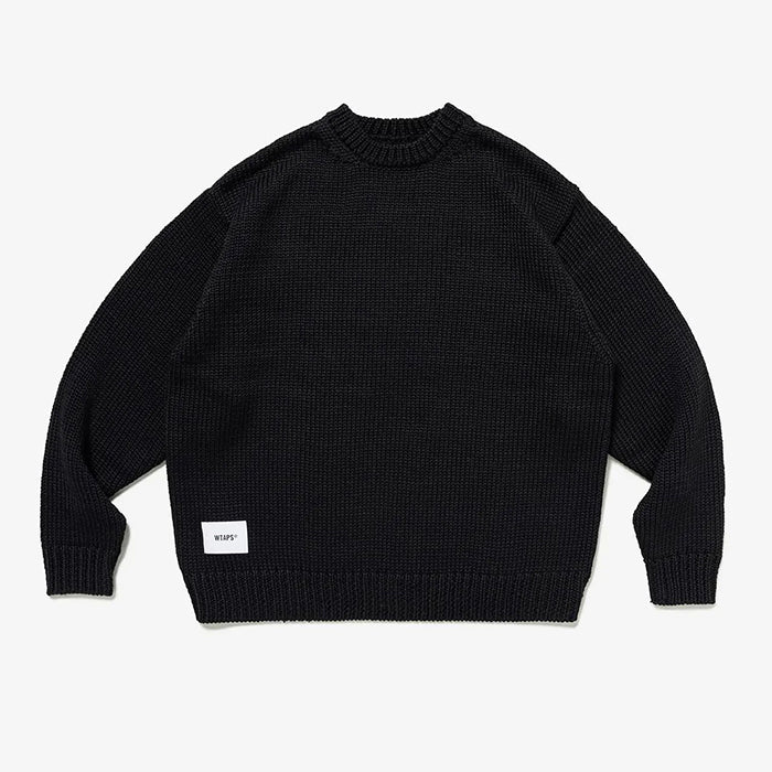 WTAPS CREW NECK 01 SWEATER T-ROCK - 背部印花軍事風針織毛衣