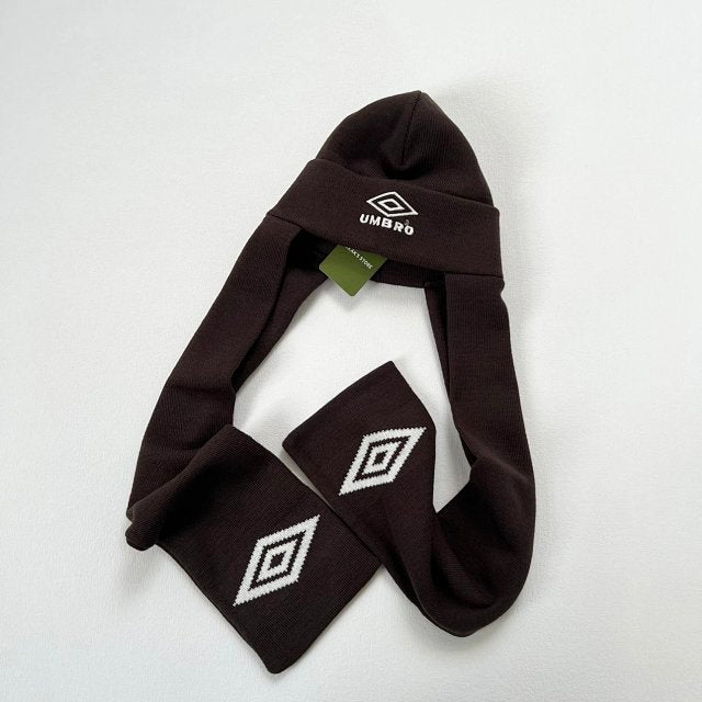 UMBRO SP Scarf Beanie - 別注款二合一針織圍巾冷帽