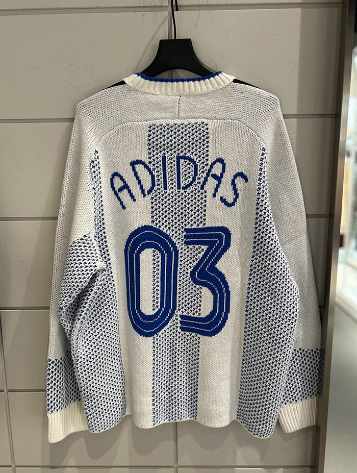 ADIDAS ORIGINALS JL8361 愛迪達復古撞色針織毛衣