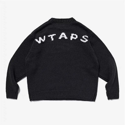 WTAPS CREW NECK 01 SWEATER T-ROCK - 背部印花軍事風針織毛衣