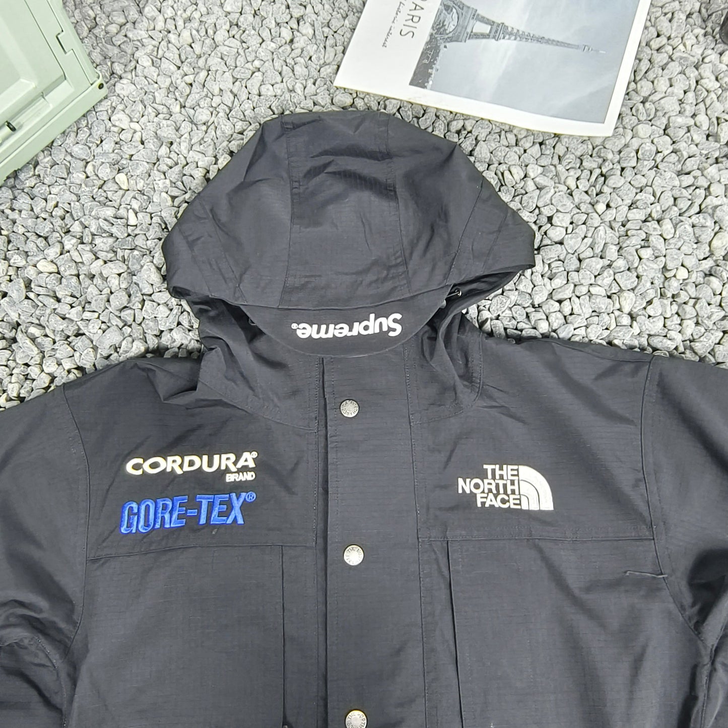 THE NORTH FACE x SUPREME GORE-TEX 衝鋒衣 連帽風衣外套 - 黑色