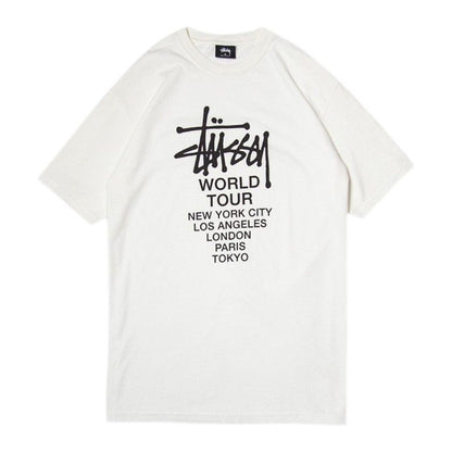 STUSSY TOUR PIG DYED TEE CORAL 單面巡迴短袖T恤