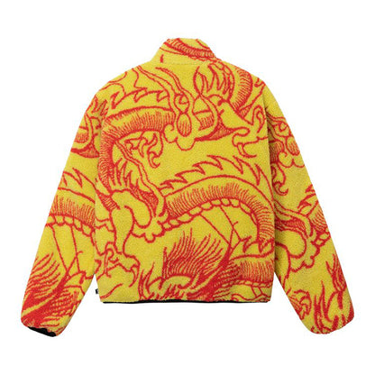 Stüssy Dragon Sherpa Jacket 龍紋滿印雙面穿羊羔絨夾克