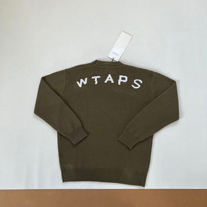 WTAPS CREW NECK 01 SWEATER T-ROCK - 背部印花軍事風針織毛衣