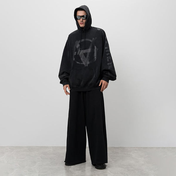 Vetements Anarchy Logo Print Hoodie - 無政府印花重磅連帽衫