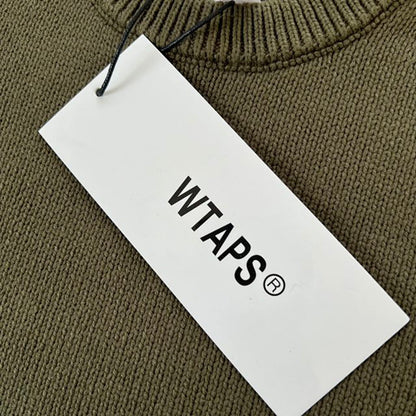 WTAPS CREW NECK 01 SWEATER T-ROCK - 背部印花軍事風針織毛衣