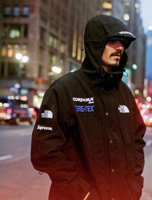 THE NORTH FACE x SUPREME GORE-TEX 衝鋒衣 連帽風衣外套 - 黑色