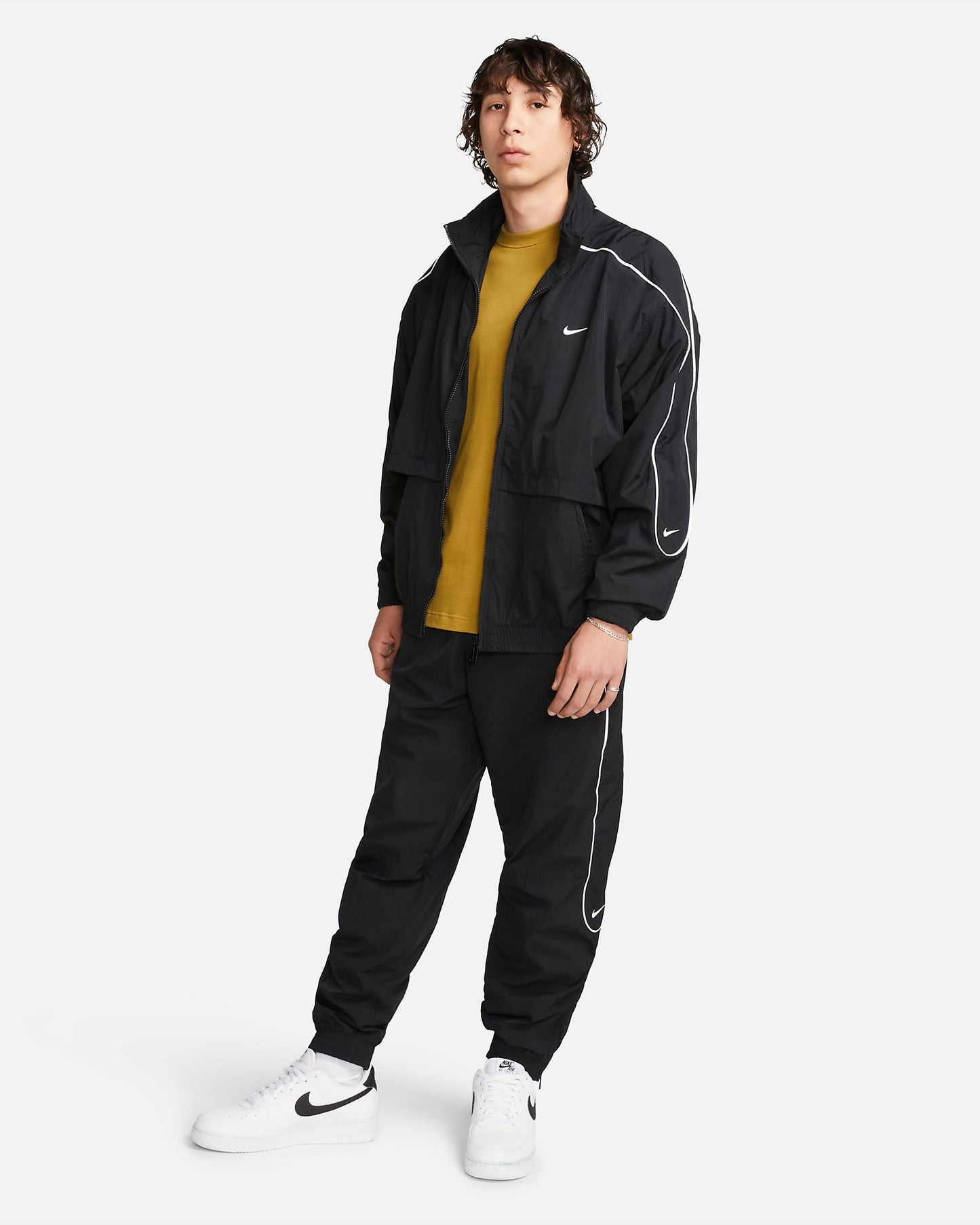 Nike Sportswear Solo Swoosh 反光滾邊立領風衣外套